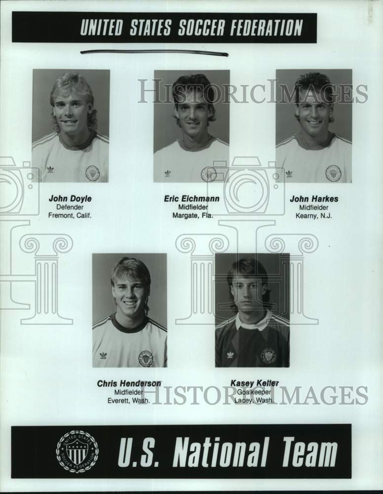 1990 Press Photo United States men&#39;s national soccer team head shots - hcs26071- Historic Images