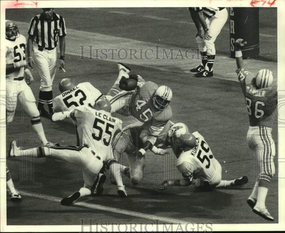 1979 Press Photo Houston Oilers and Cincinnati Bengals play NFL football- Historic Images