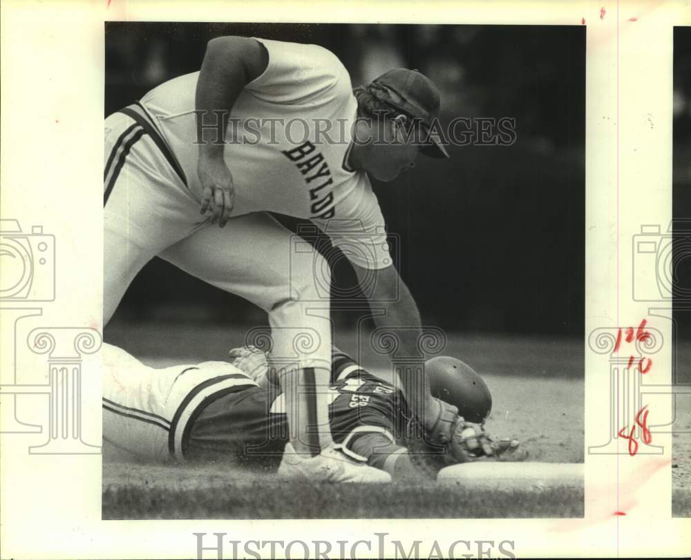 1982 Press Photo Baylor and Houston play Southwest Conference college baseball- Historic Images