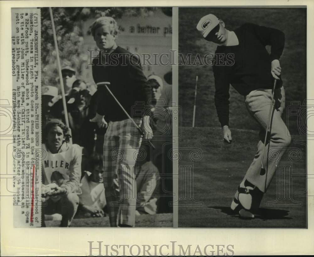 1971 Press Photo Golfers Hal Underwood, Johnny Miller play the Jacksonville Open- Historic Images