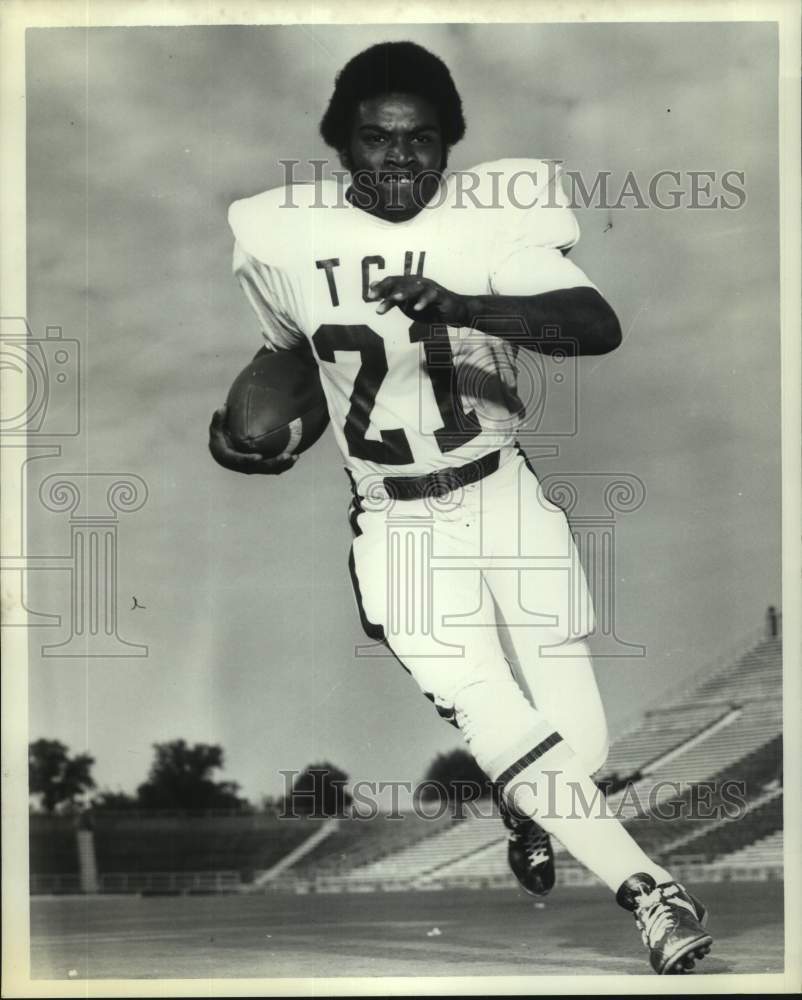 1977 Press Photo Texas Christian University football player Audie Woods- Historic Images