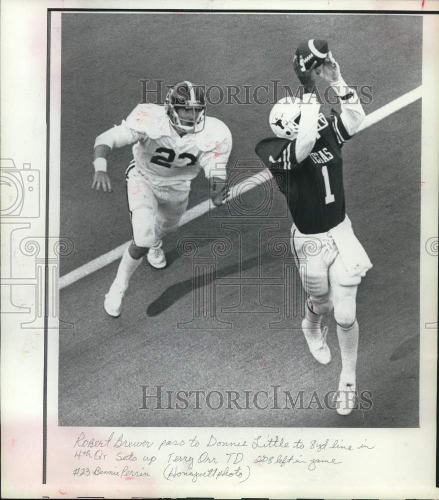 1982 Press Photo Donnie Little and Robert Brewer at Cotton Bowl Football Game- Historic Images