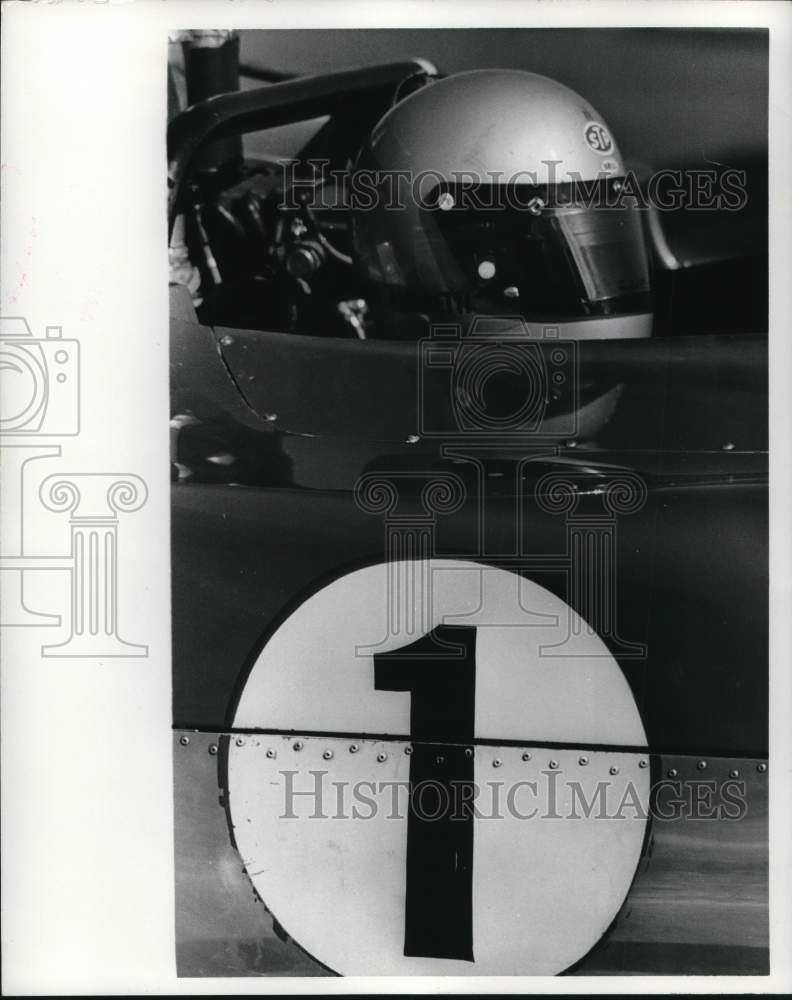 1970 Press Photo Driver in Number 1 Race Car at Texas International Speedway- Historic Images