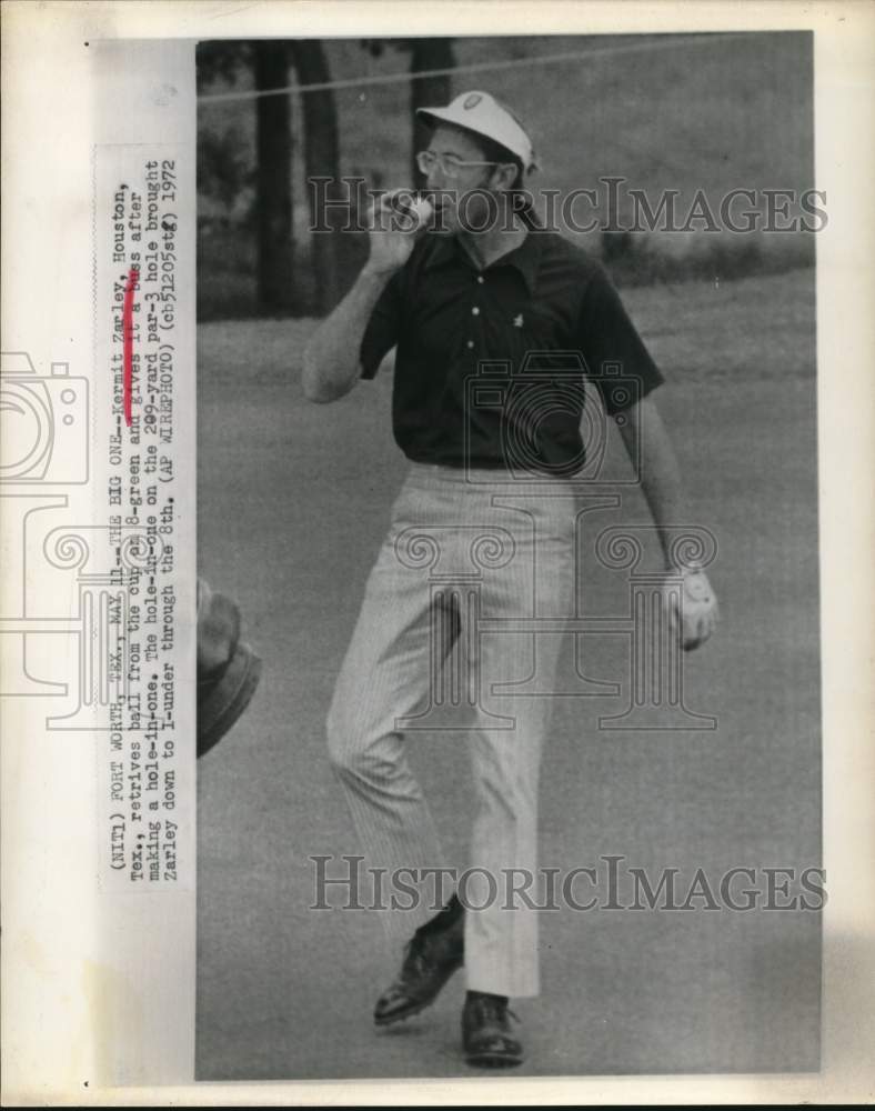 1972 Press Photo Golfer Kermit Zarley at Tournament in Fort Worth, Texas- Historic Images