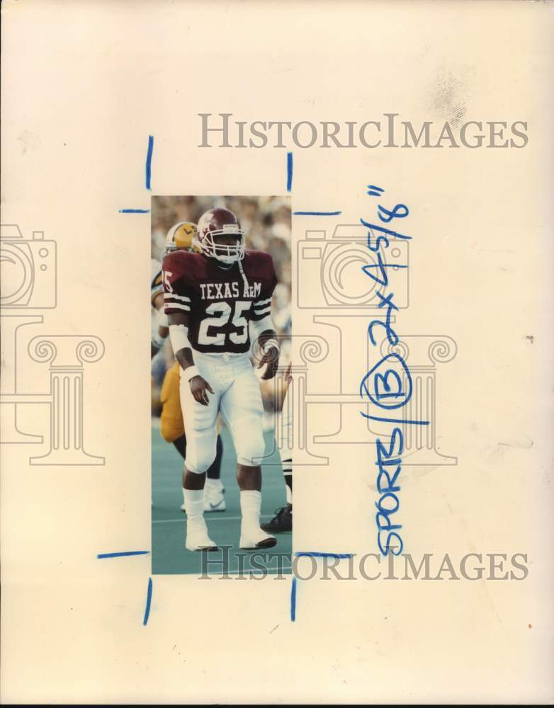 1989 Press Photo Darren Lewis, Texas A&amp;M Football Player - hcs27796- Historic Images