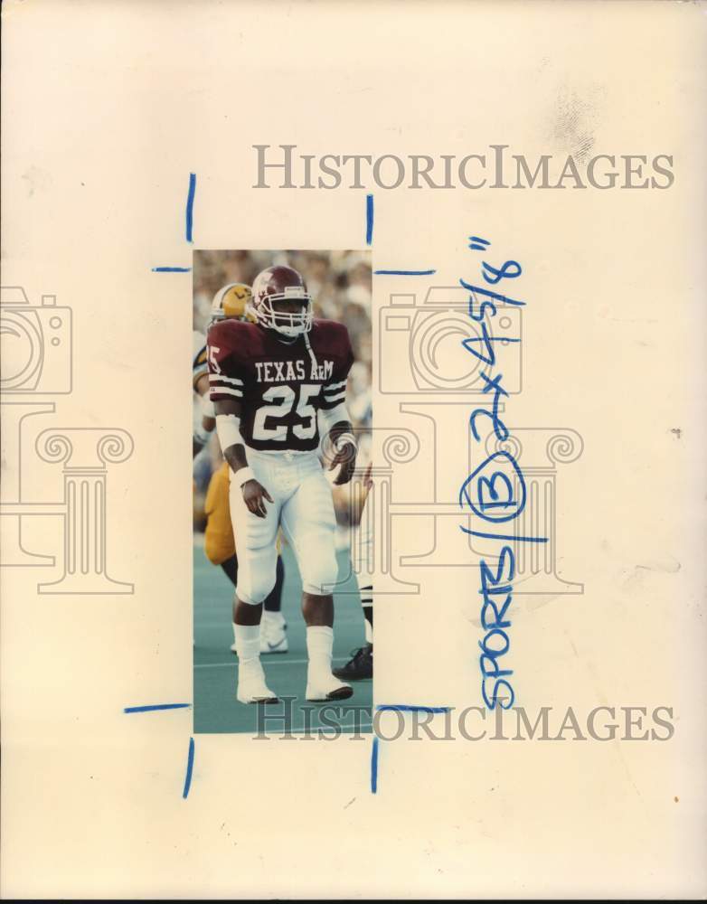 1989 Press Photo Darren Lewis, Texas A&M Football Player - hcs27796- Historic Images