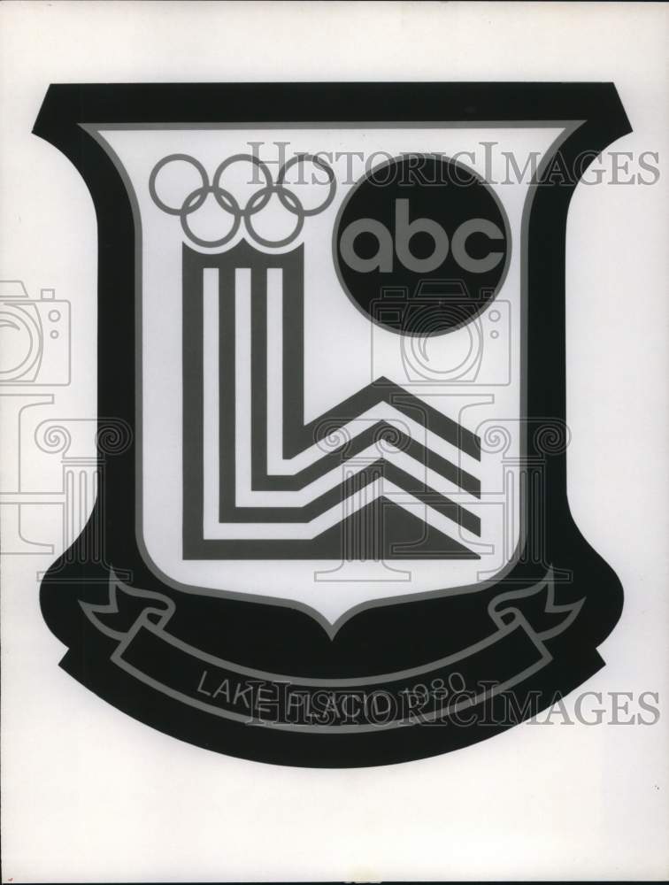 1980 Press Photo XIII Winter Olympic Games Logo for Lake Placid, New York- Historic Images