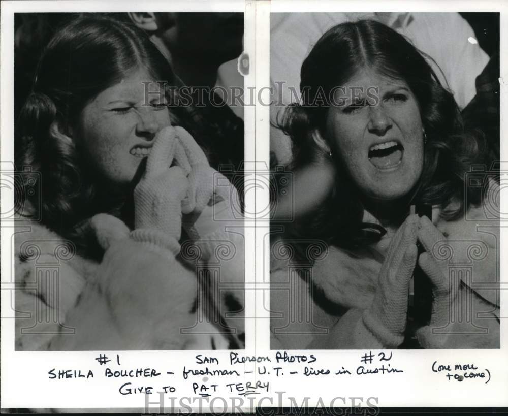 1978 Press Photo University of Texas Freshman Sheila Boucher at Cotton Bowl Game- Historic Images