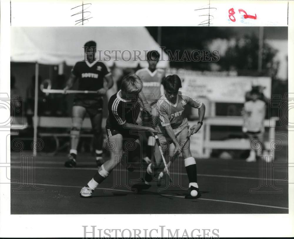 1986 Press Photo Field Hockey Game at Houston Olympic Festival Competition- Historic Images