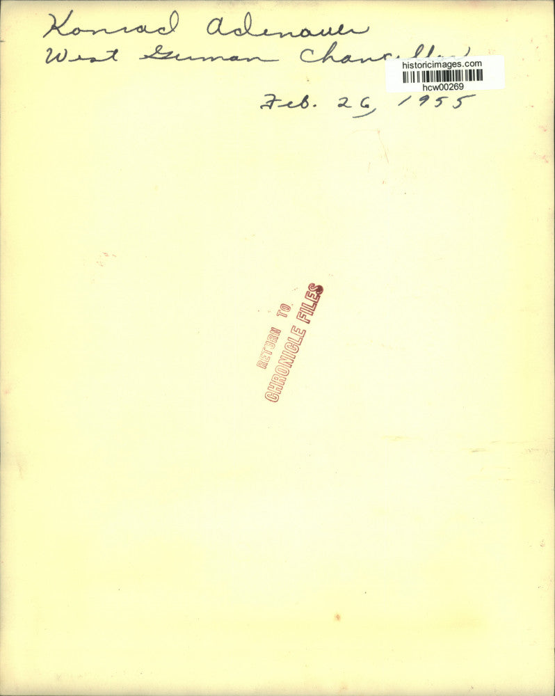 1955 Press Photo West German Chancellor Konrad Adenauer at parliament in Bonn