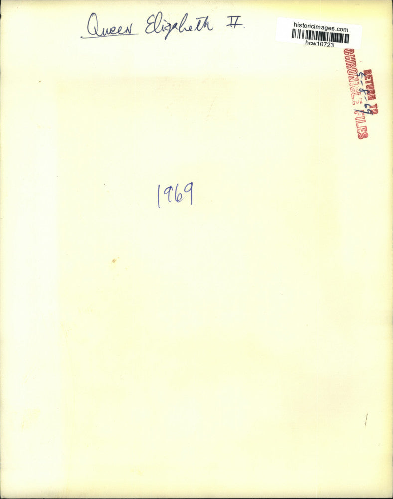 1969 Press Photo Queen Elizabeth II shown in Atlantic heading to New York City