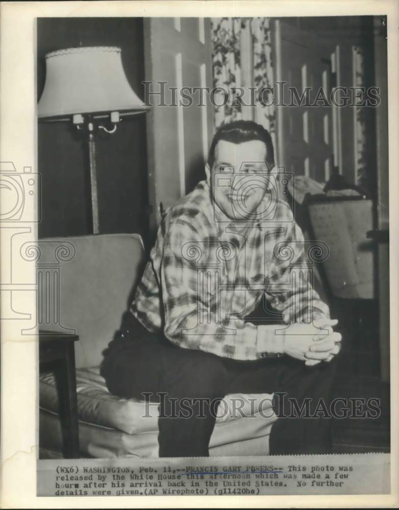 1962 Press Photo White House releases a photo of pilot Francis Gary Powers