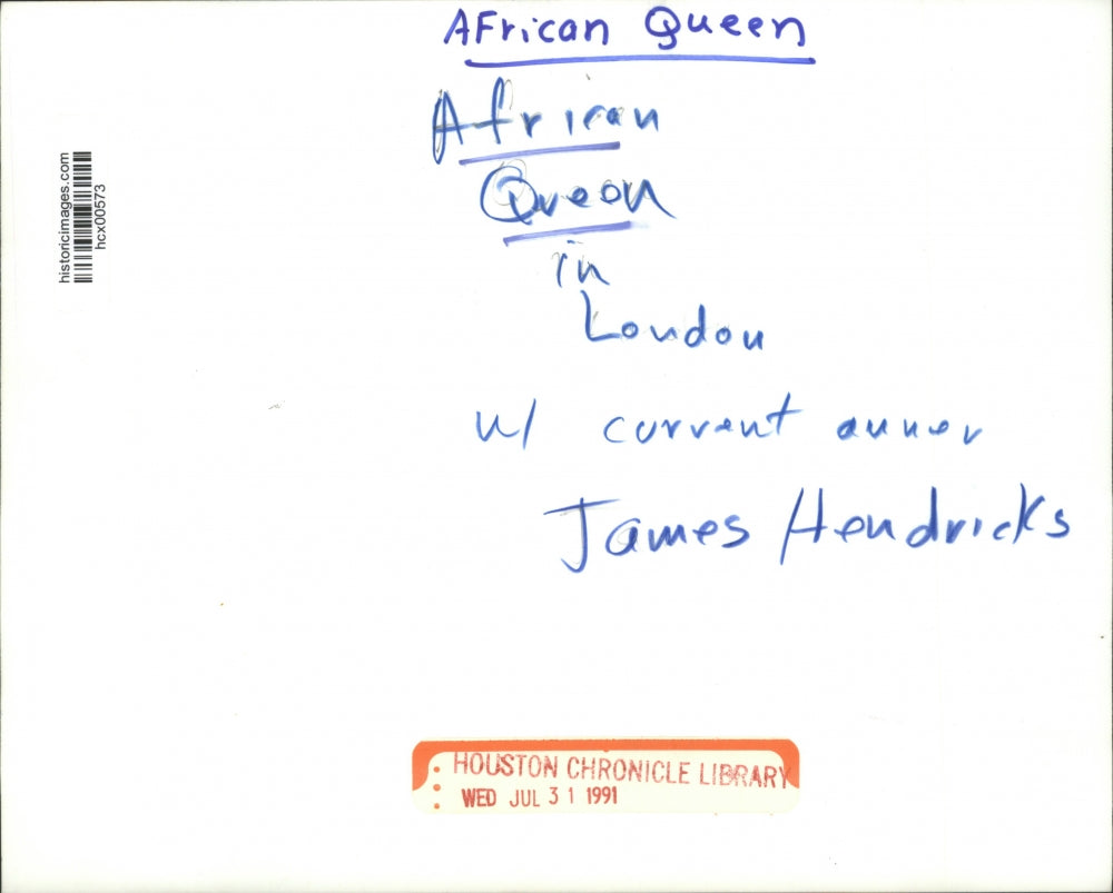 1991 Press Photo African Queen in London With Current Owner James Hendricks