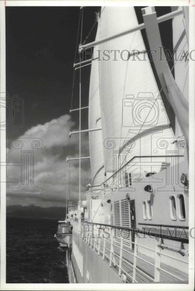 1988 Press Photo Windstar Sail Cruiser The Newest of Three-Ship Fleet.- Historic Images