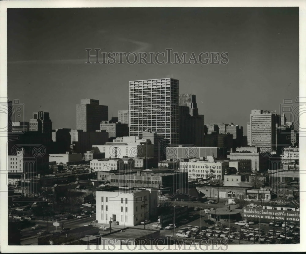 Press Photo Aerial View of the First City National Bank. - hcx04640- Historic Images