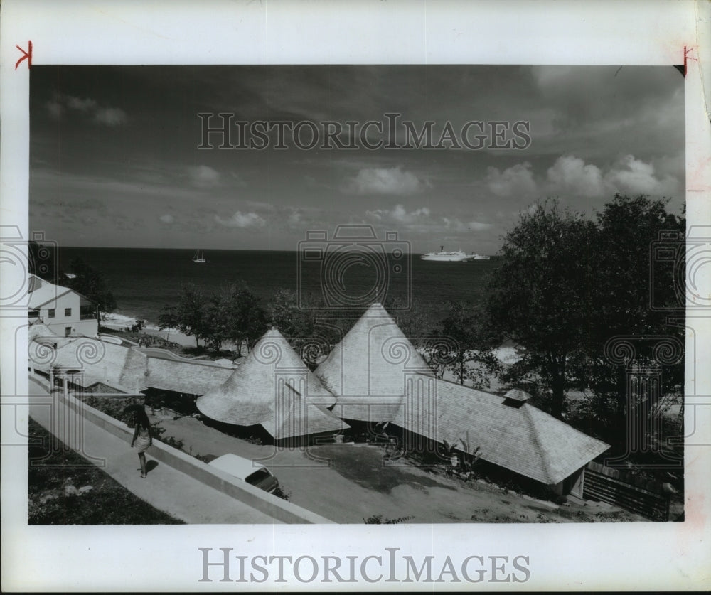 1973 Press Photo The Beaches of La Toc Village, St Lucia, West Indian Island.- Historic Images