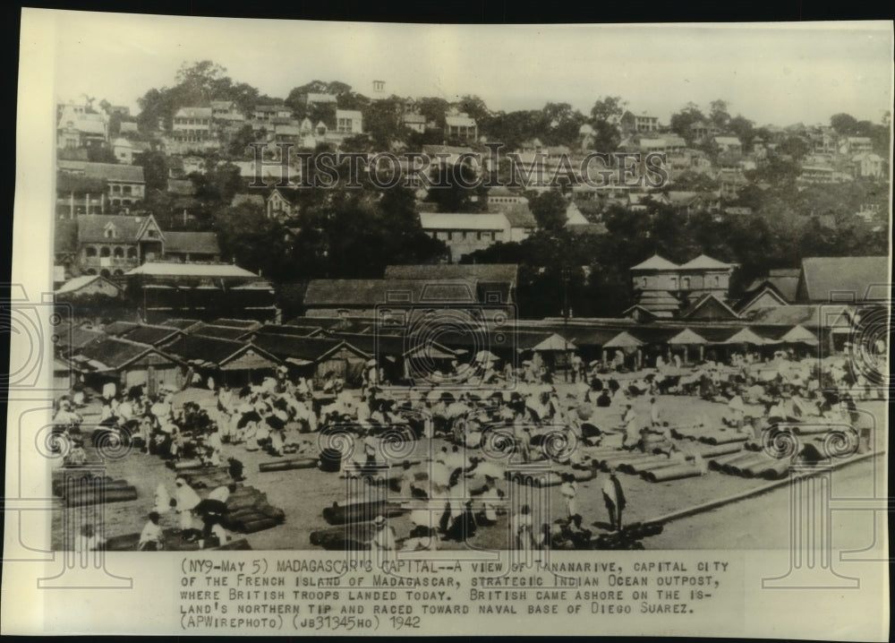 1942 Press Photo View of Tananarive The Capital City of French Island Madagascar
