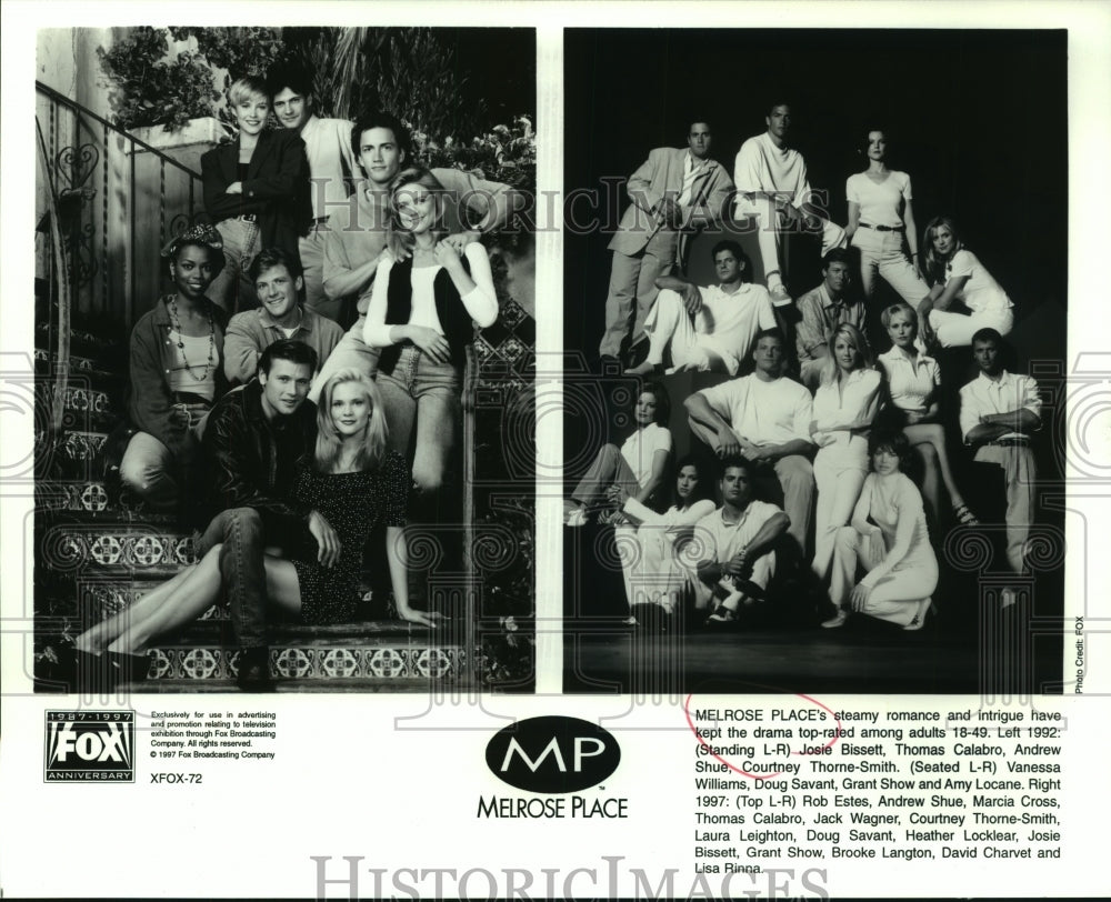 1997 Press Photo Cast of FOX-TV's Melrose Place - hcx11061
