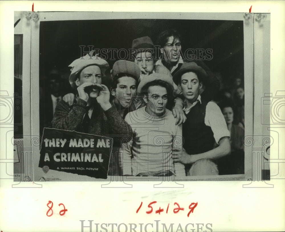 1983 Press Photo They Made Me A Criminal Original Movie Theater Lobby Card.- Historic Images