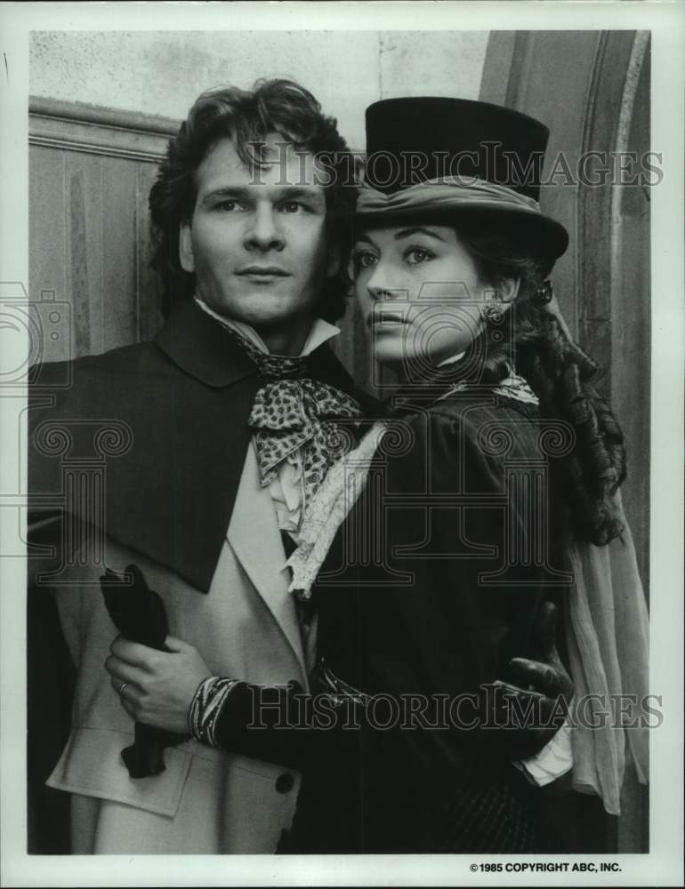 1985 Press Photo Patrick Swayze and Lesley-Anne Down in "North and South"- Historic Images