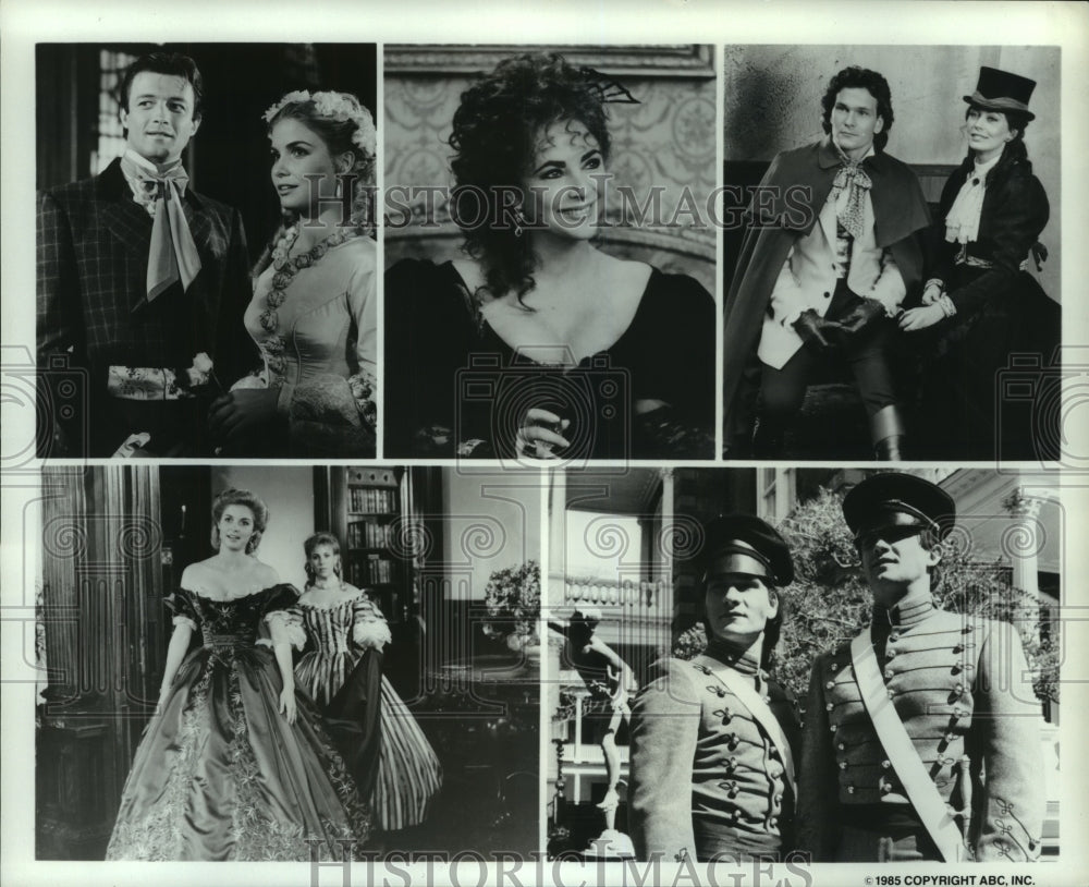 1985 Press Photo Multiple scenes from ABC&#39;s miniseries &quot;North and South&quot;