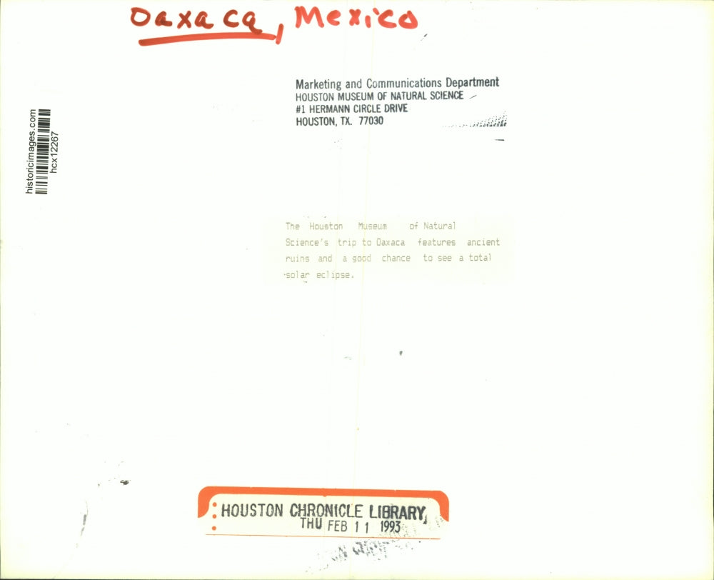 1993 Press Photo Ruins in Oaxaca, Mexico - hcx12267