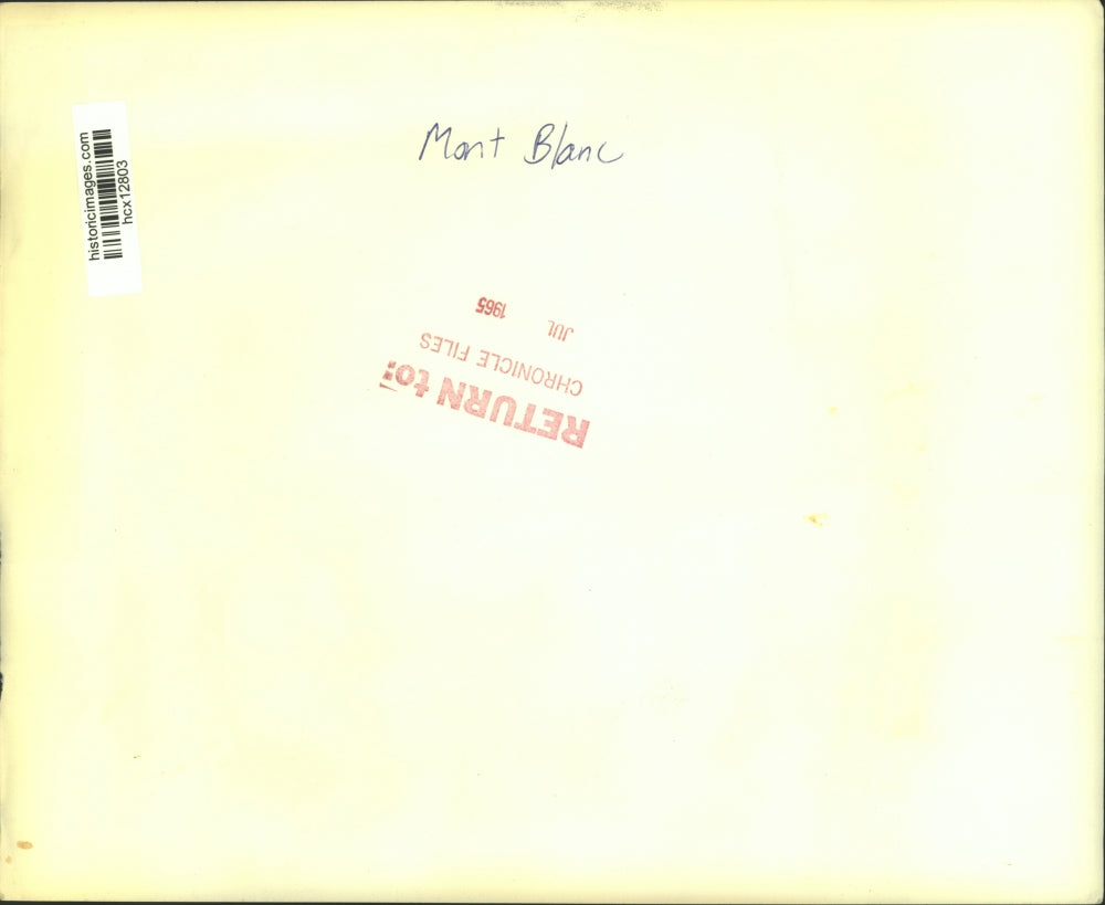 1965 Press Photo France and Italy border inside Mont Blanc auto tunnel