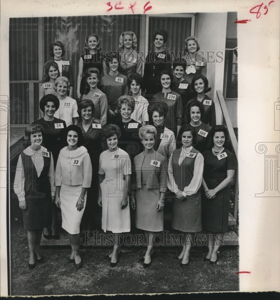 1963 Press Photo Contestants in Tournament of Roses Queen contest, Pasadena, CA.