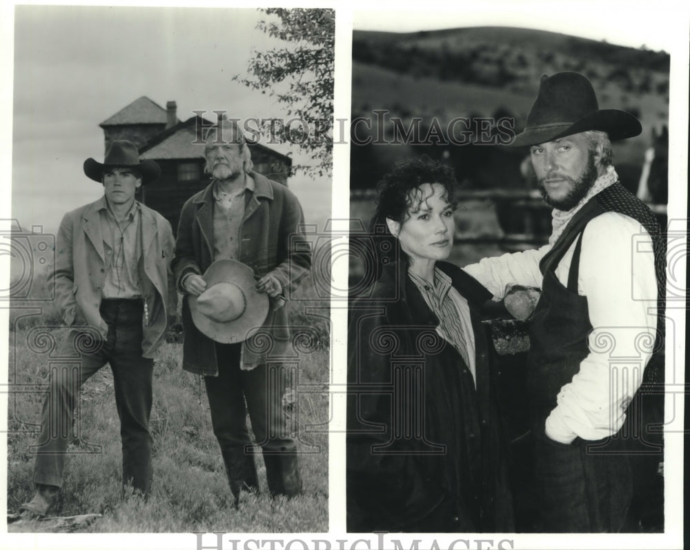 1994 Press Photo Four Cast Members of Return to Lonesome Dove on CBS Television- Historic Images