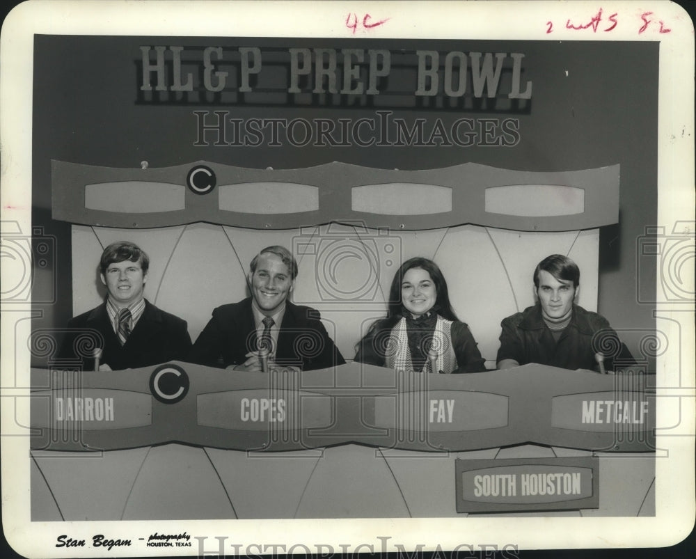 1971 Press Photo South Houston Senior High School Wins Third Prep Bowl Match