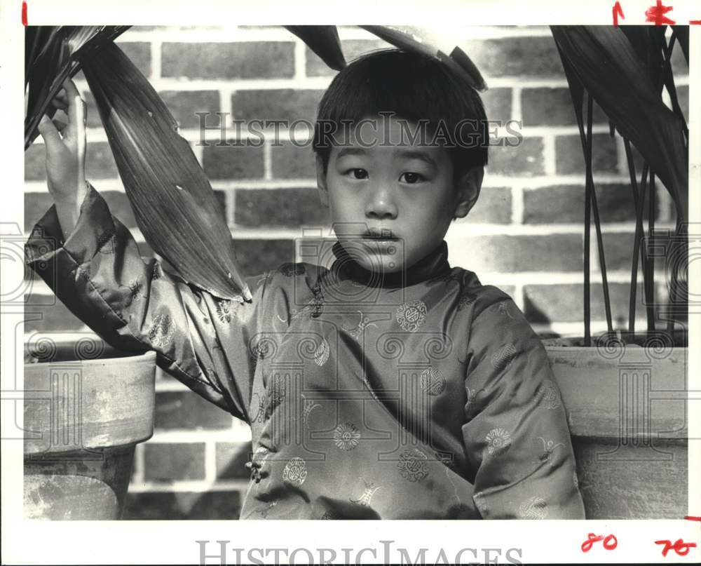 1984 Press Photo Joseph Kao, 5, St. Luke's United Methodist Church, Houston