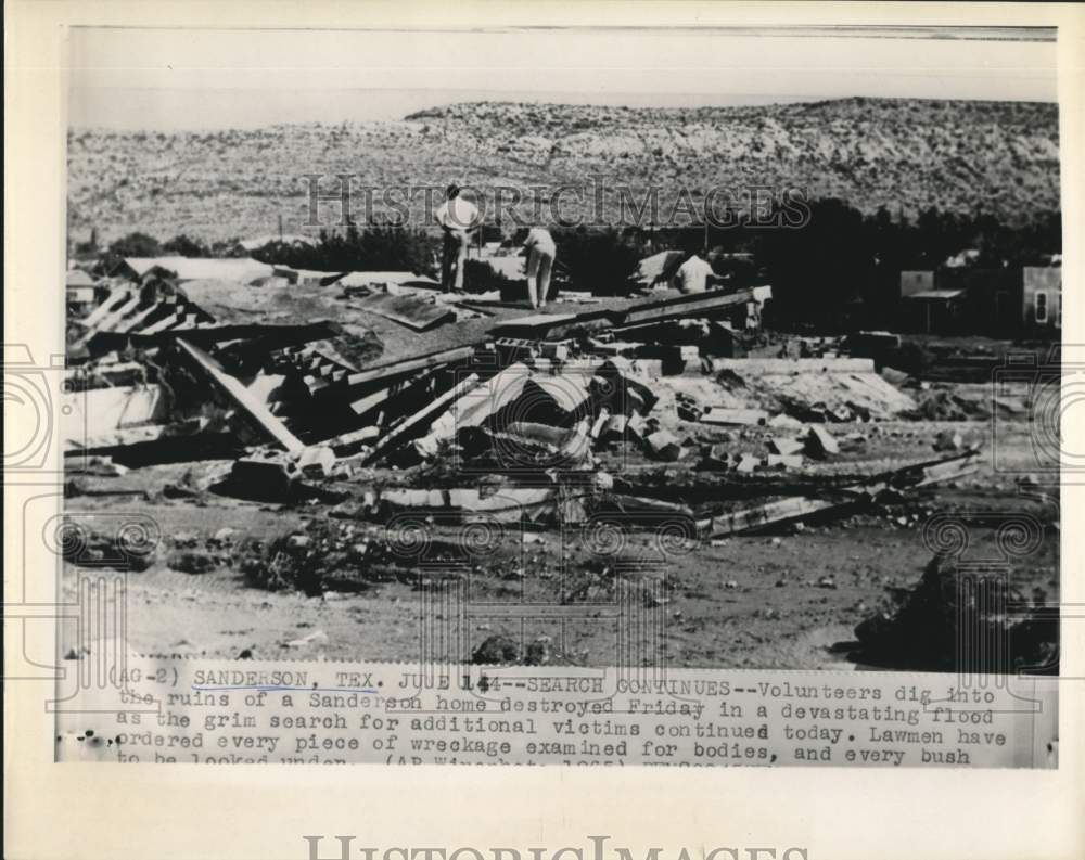 1965 Press Photo Search Continues for Sanderson, Texas Flash Flood Victims
