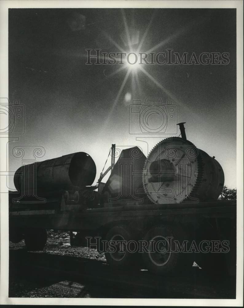 1966 Press Photo Ball mill for gold mine in San Saba, Texas - hcx16798
