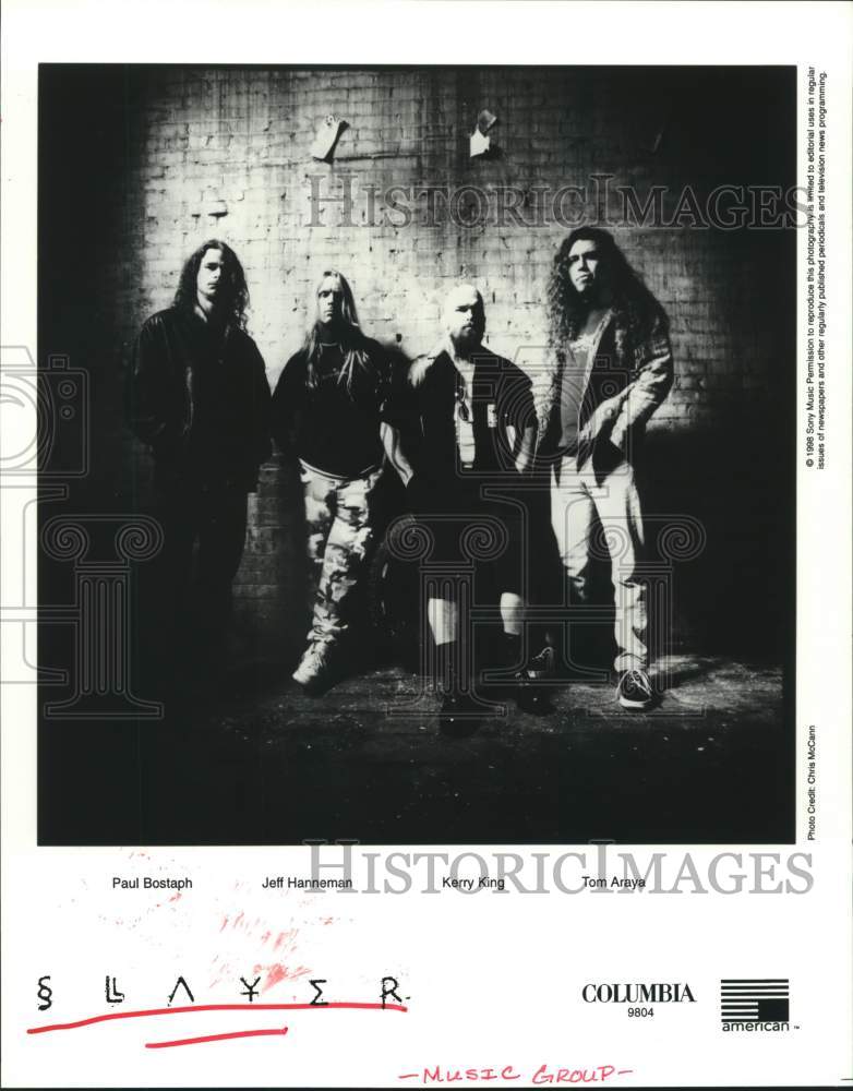 1998 Press Photo Music group "Slayer" - hcx17381- Historic Images