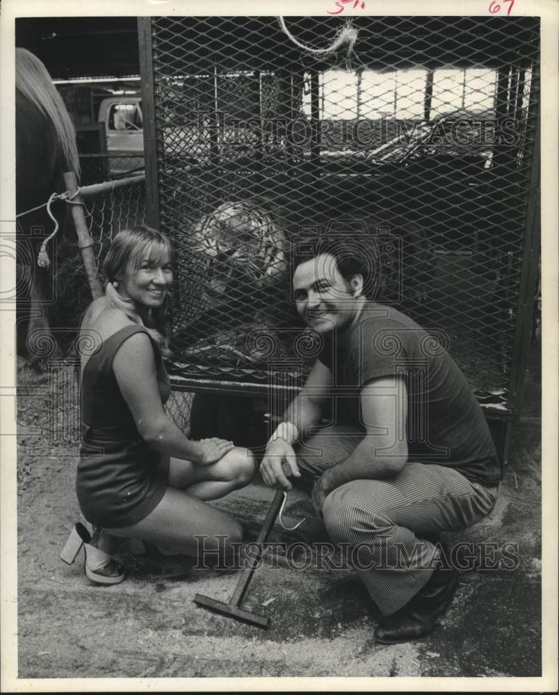 1973 Press Photo The Zerbinis, Aerialist Jackie, Animal Trainer Tarzan, Houston- Historic Images