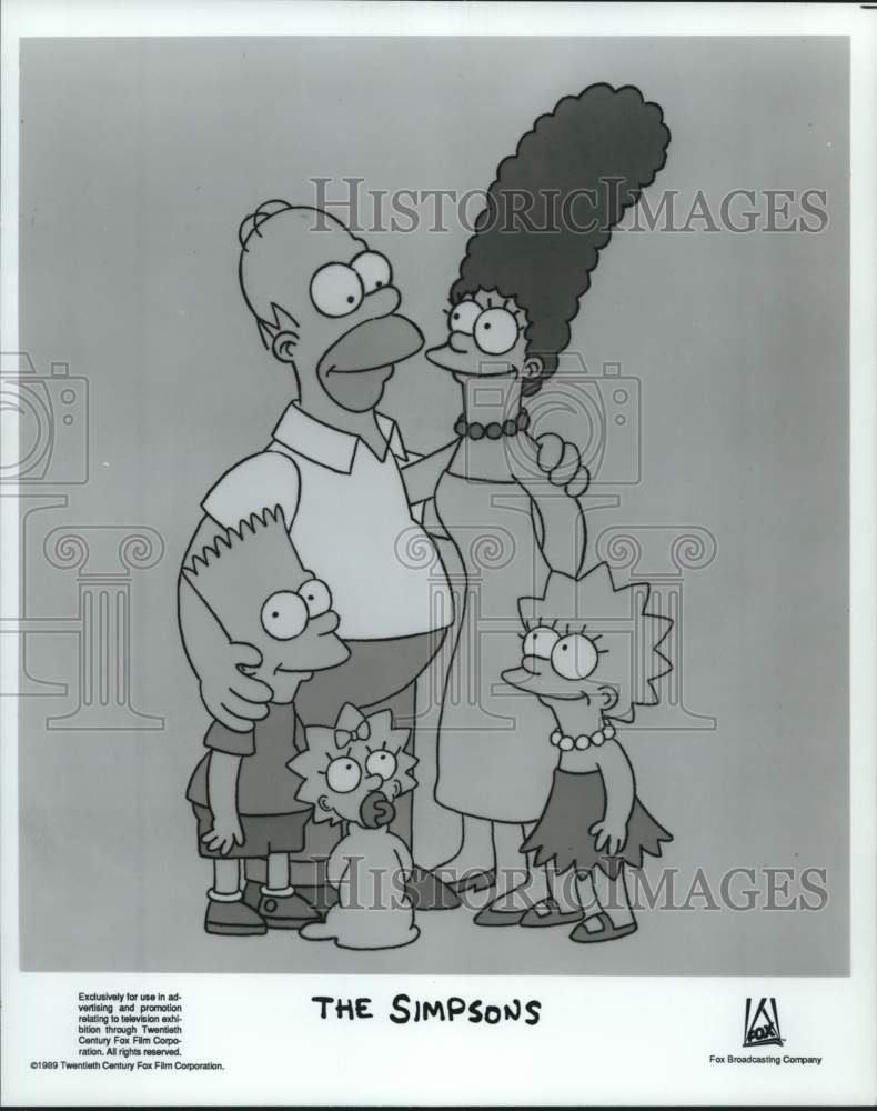 1989 Press Photo Animated television show "The Simpsons" - hcx17845