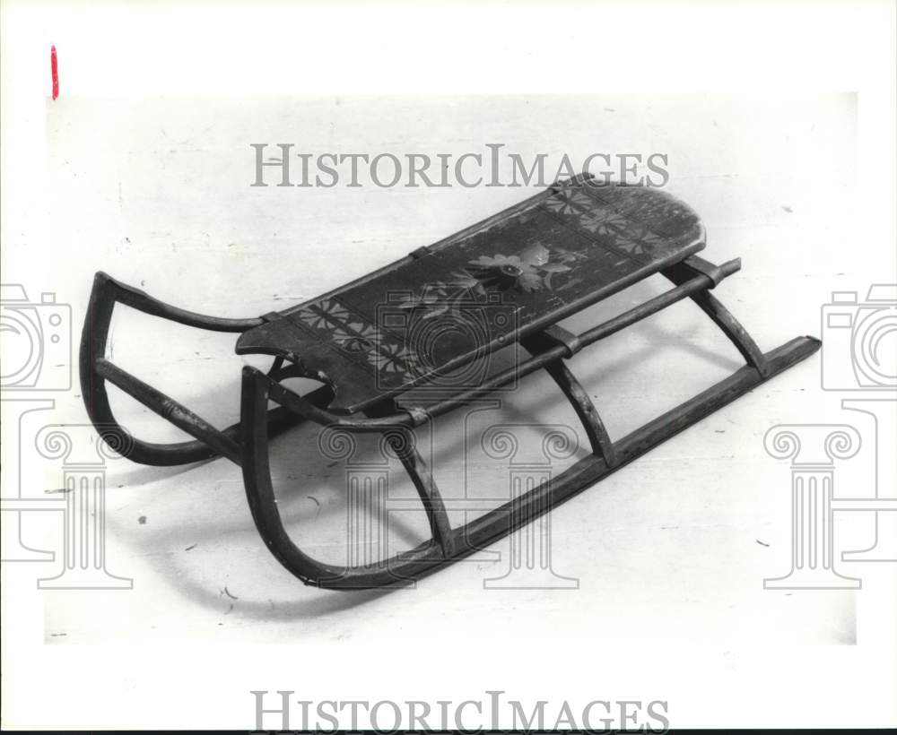 1991 Press Photo Old Victorian Sled - hcx17982- Historic Images