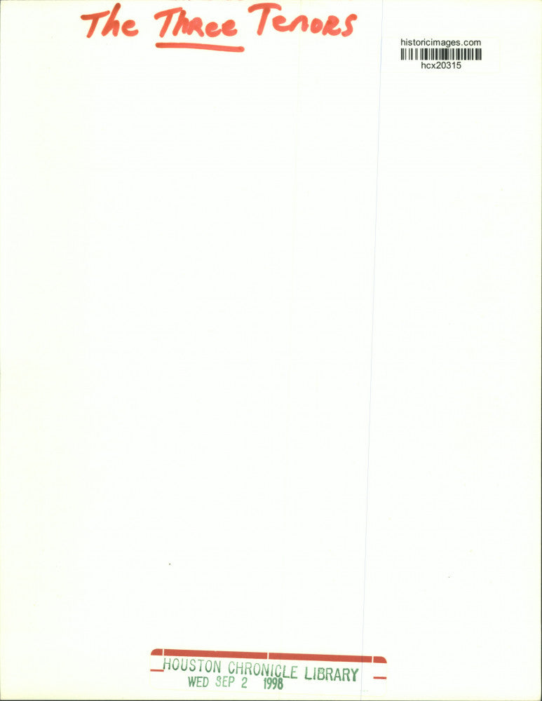 1998 Press Photo The Three Tenors perform - hcx20315