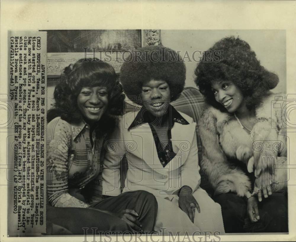 1974 Press Photo &quot;The Sweet Inspirations&quot; Singing Group in Memphis, Tennessee- Historic Images