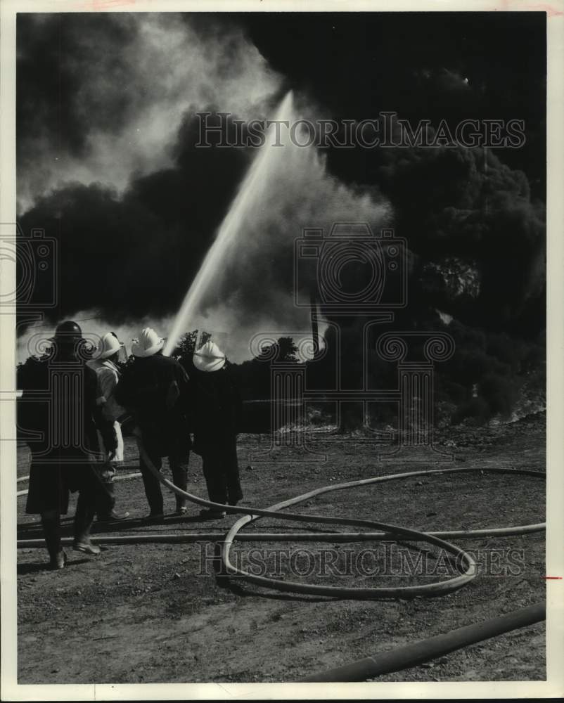 1962 Press Photo Outdoor classroom - Texas Firemen's Training School - hcx21871- Historic Images