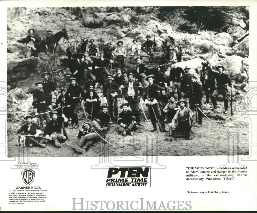 1994 Press Photo Warner Bros. Documentary Mini-Series-The Wild West, Soldiers- Historic Images