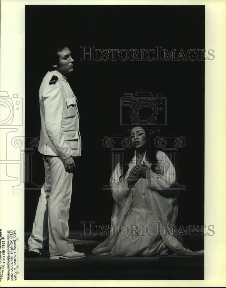 1980 Press Photo Performers Onstage at Houston Grand Opera - hcx27770