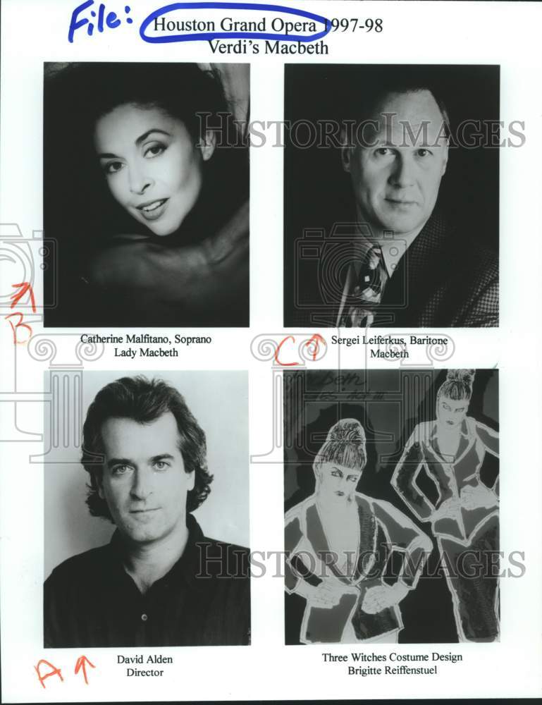 1997 Press Photo Houston Grand Opera members perform Verdi's Macbeth,Â Houston- Historic Images