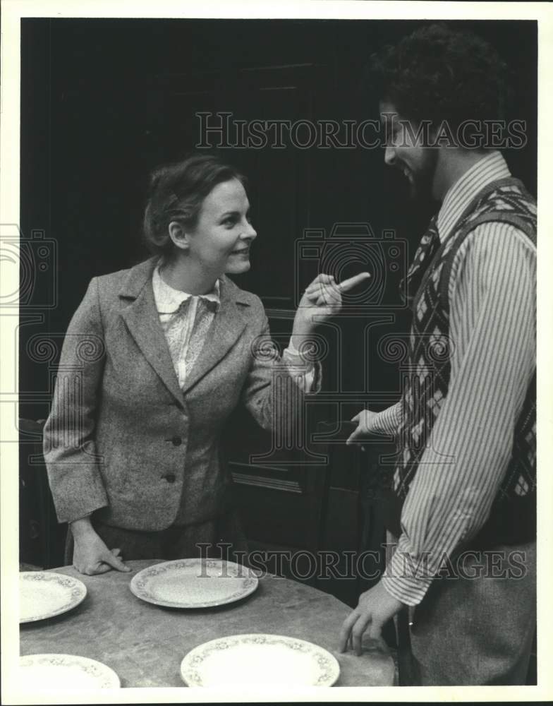 1984 Press Photo Scene from "The Wall" at Alley Theater in Houston - hcx32189- Historic Images