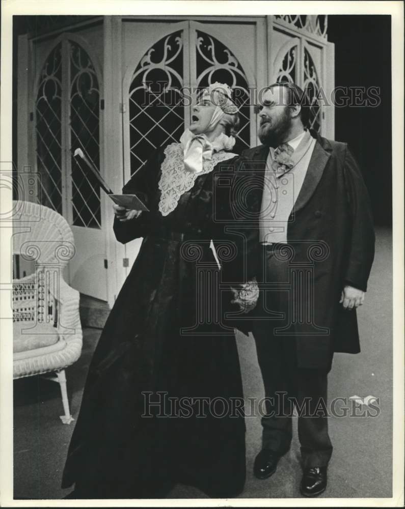 1970 Press Photo Scene from &quot;Charlie&#39;s Aunt&quot; in Houston at Alley Theater- Historic Images