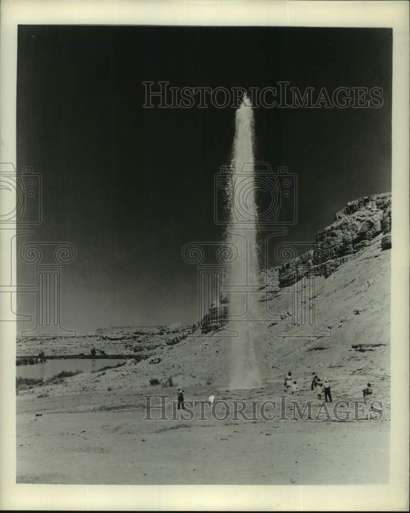 1958 Press Photo Utah's Man-Made Geyser Near Green River, Utah - hcx34995- Historic Images