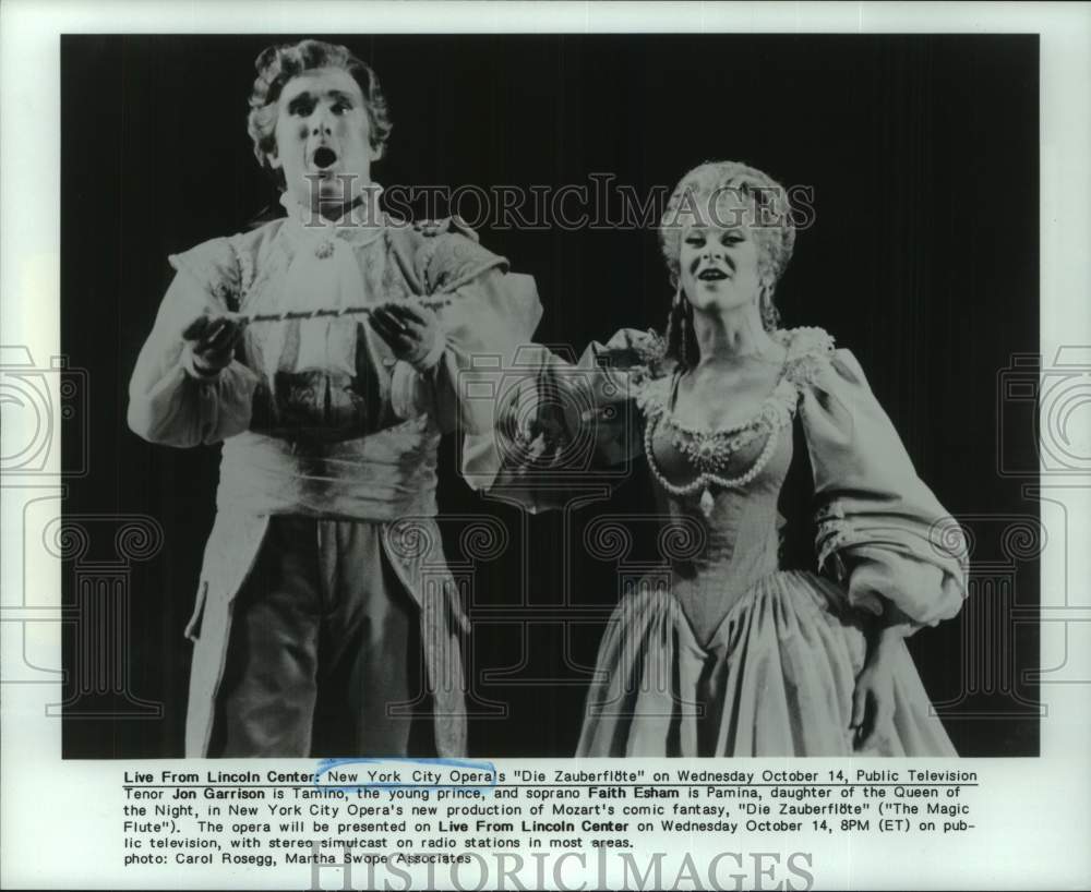 1987 Press Photo Jon Garrison and Faith Esham in New York City Opera - hcx38468