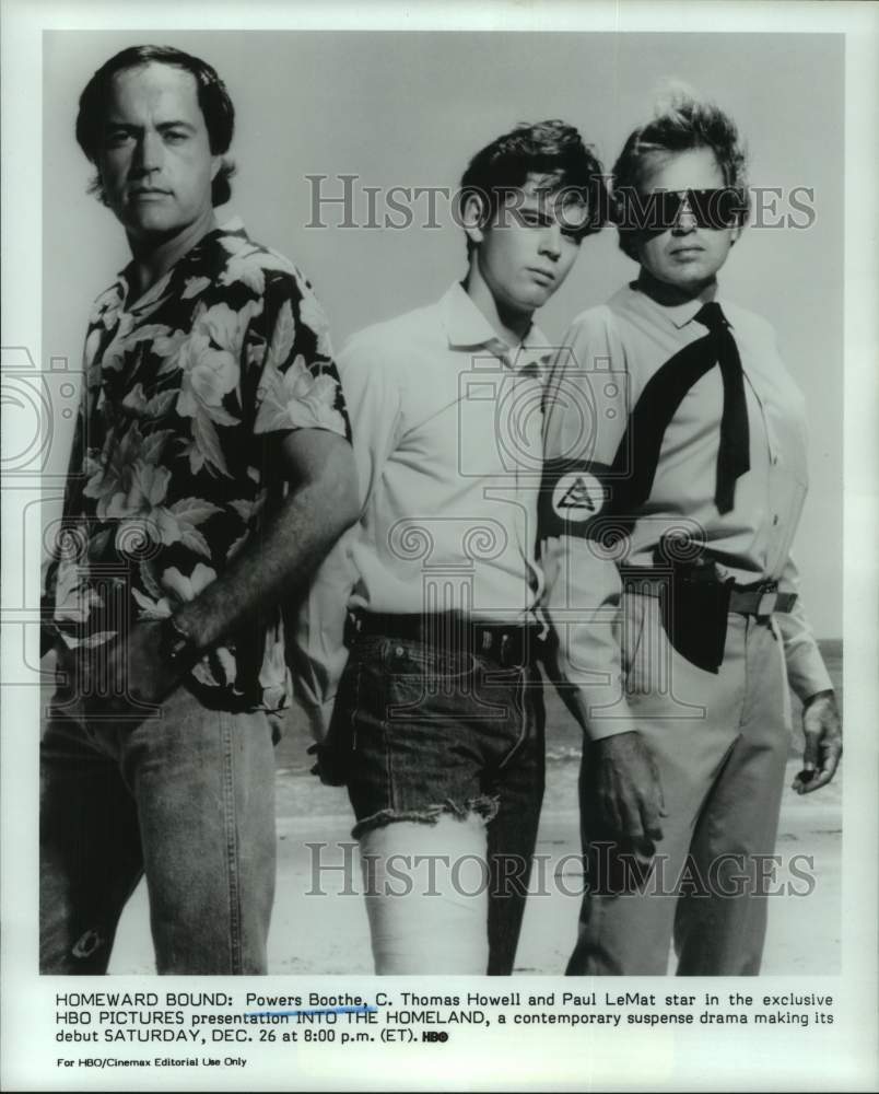 1987 Press Photo Cast of &quot;Into The Homeland&quot; HBO picture presentation- Historic Images