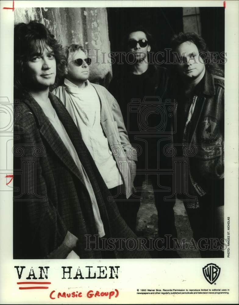 1993 Press Photo Members of the rock music group "Van Halen" - hcx42214- Historic Images