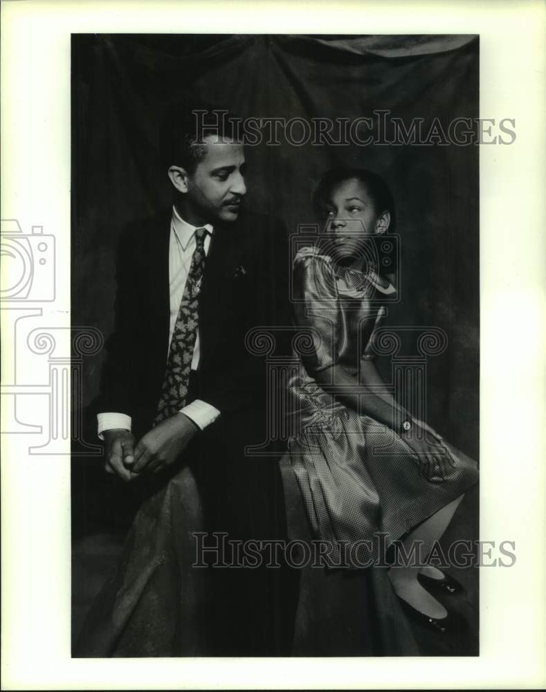 1991 Press Photo Davi Jay & Allison Cherry in "And the men shall also gather"Â- Historic Images